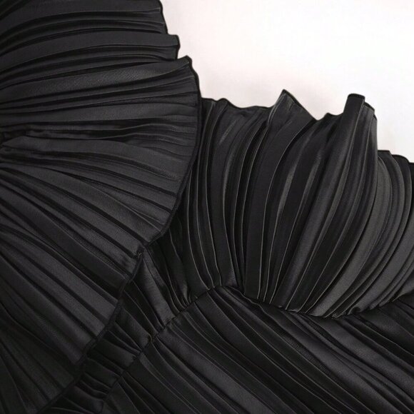 Black Party Women's Satin Tube Top - Picture 5 of 8